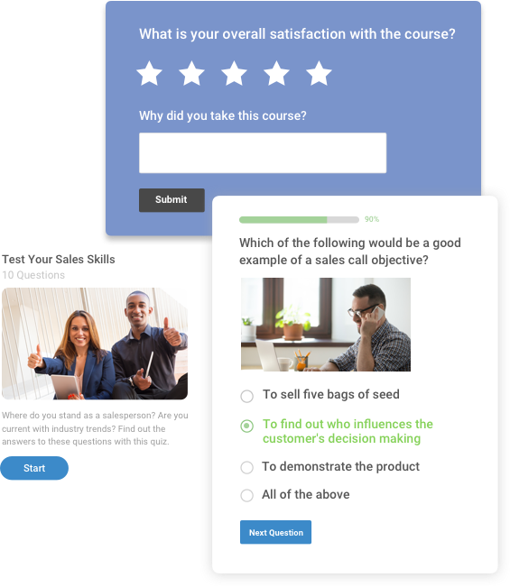 Add Quizzes, Surveys & Polls